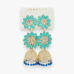 Floral Jhumka Earrings