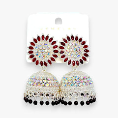 Crystal Jhumka Earrings