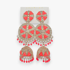 Geometric Jhumka Earrings