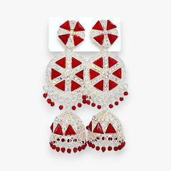 Geometric Jhumka Earrings