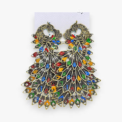 Peacock Statement Jhumka Earrings