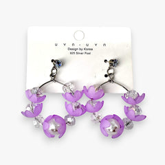 Orchid Crystal Earrings