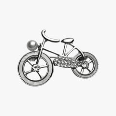 Crystal Bicycle Brooch