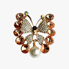 Crystal Butterfly Brooch