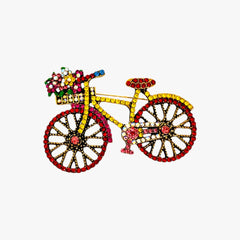 Multicolored Bicycle Brooch