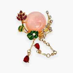 Beautiful Stone Floral Brooch