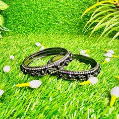 2 Pieces Crystal Beads Bangle Bracelet