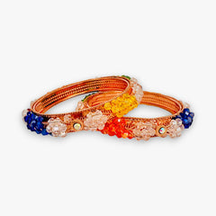 2 Pieces Indian Premium Crystal Bangle Bracelet