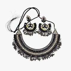 Tribal Choker Necklace with Earrings