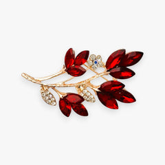 Crystal Flower Brooch